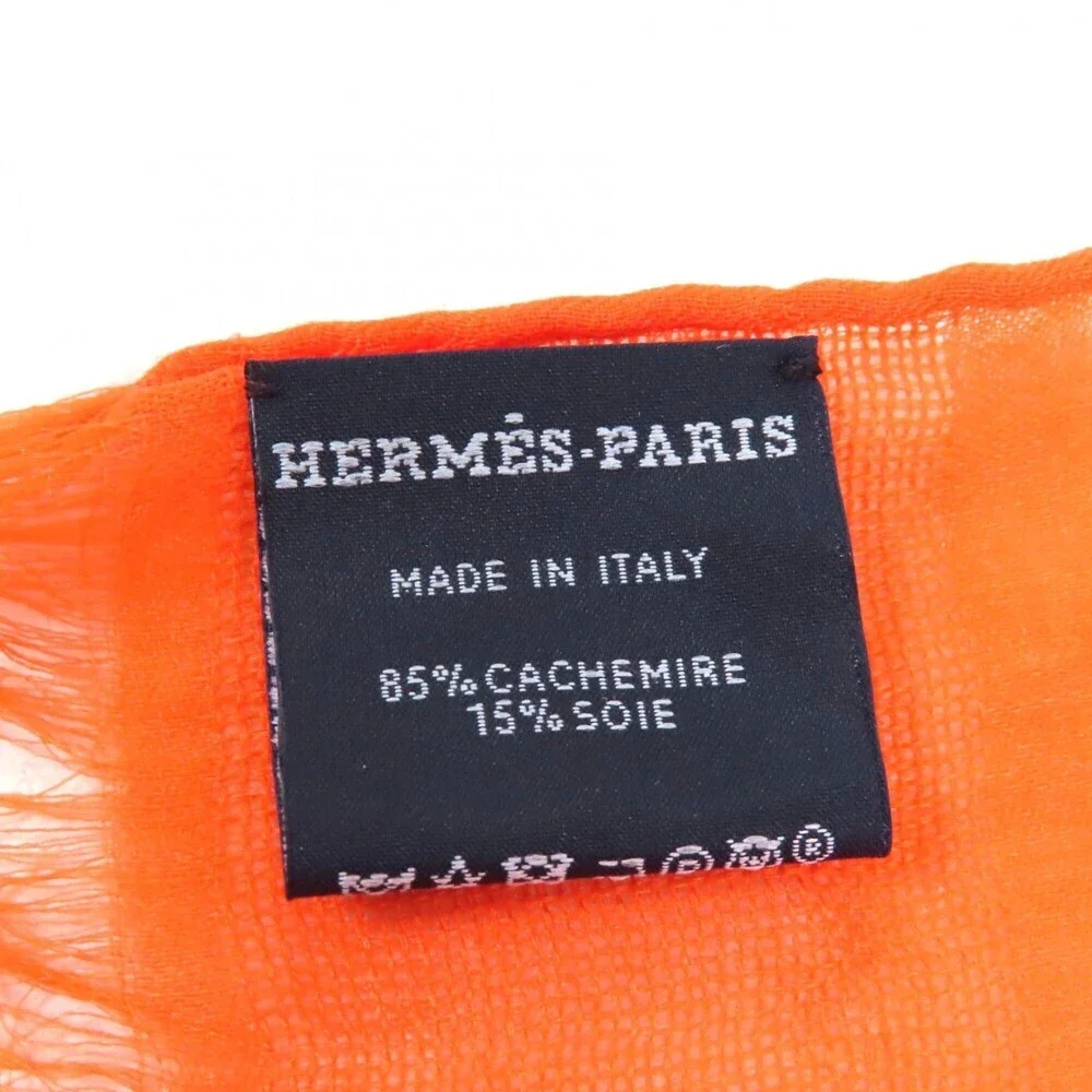 HERMES Orange Silk Scarf - Picture 8 of 11